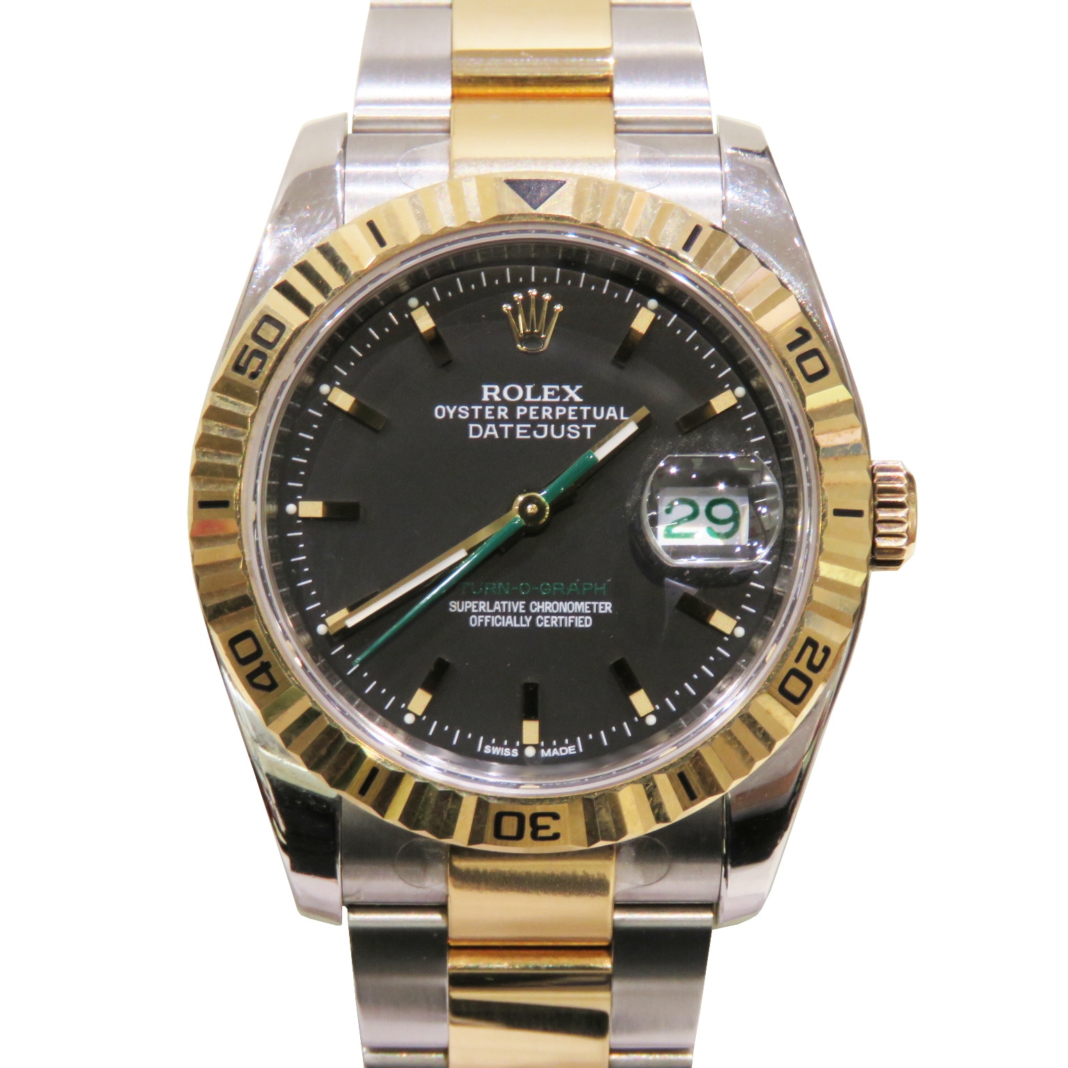 B-230 ROLEX (����å���) �ǥ��ȥ��㥹�� �����Υ���� �ӻ��� 116263 �֥�å� SS/YG ���������� ��°�ʴ��� ��� ���Ź