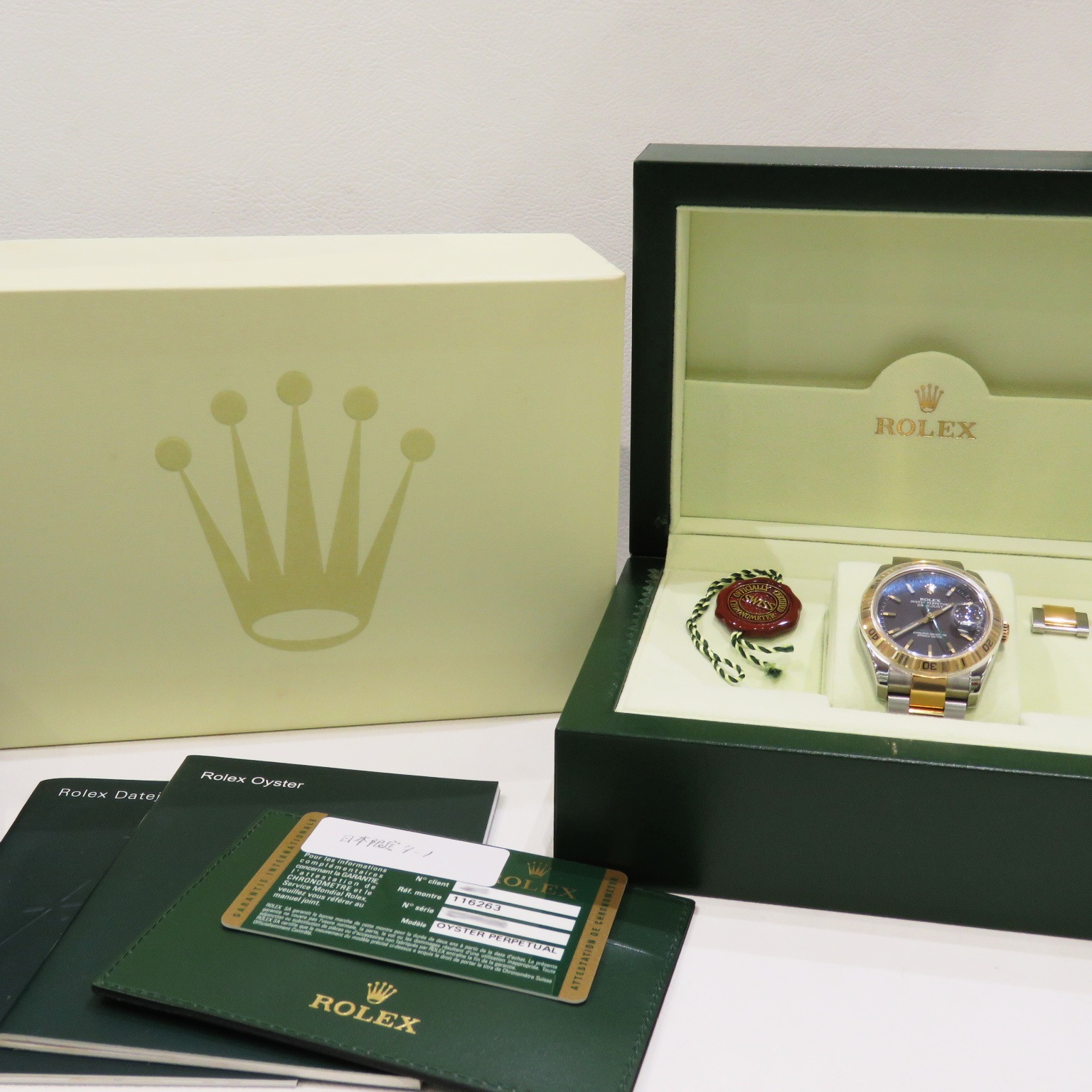 B-230 ROLEX (����å���) �ǥ��ȥ��㥹�� �����Υ���� �ӻ��� 116263 �֥�å� SS/YG ���������� ��°�ʴ��� ��� ���Ź