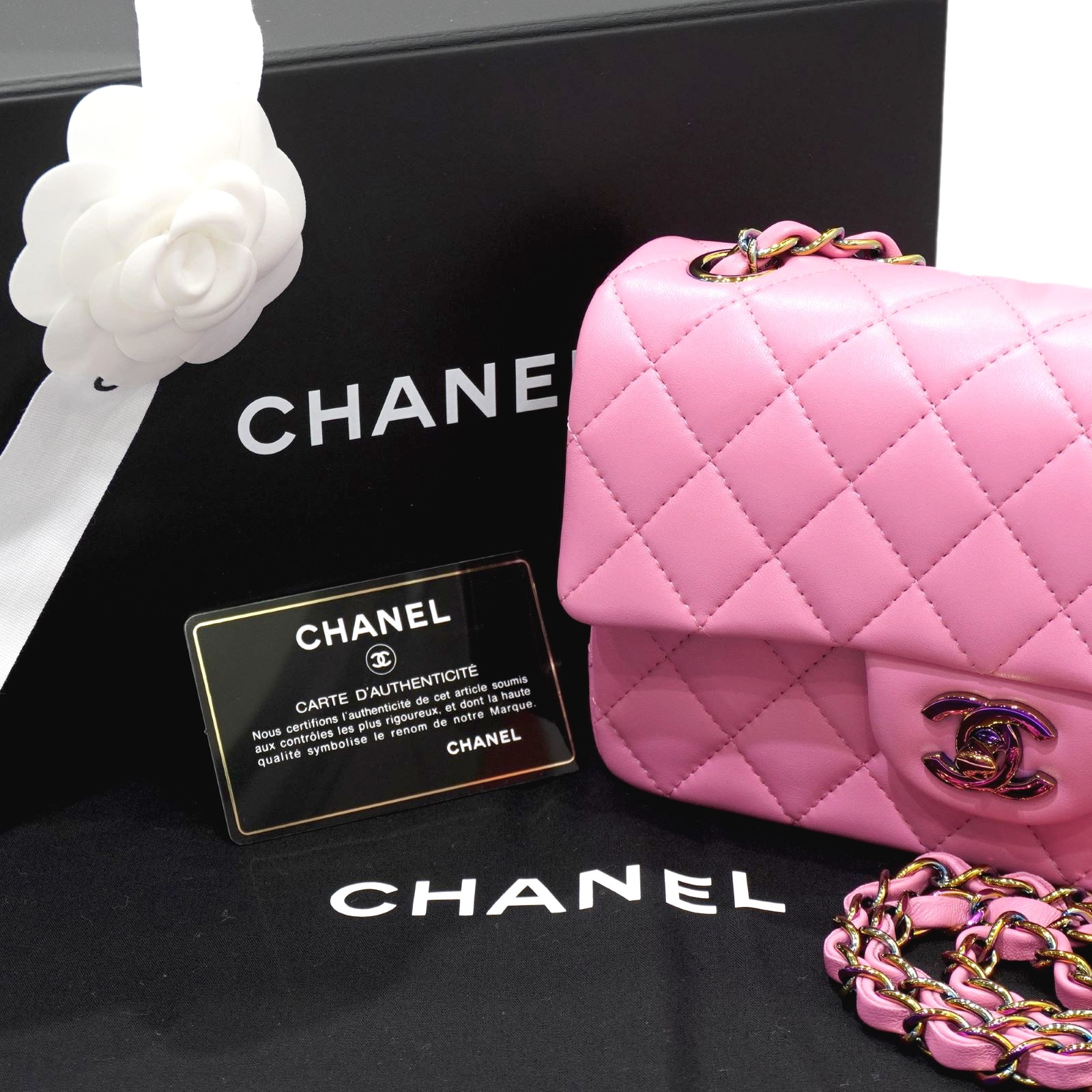 CHANEL (����ͥ�) �ߥ˥ޥȥ�å�20 �������󥷥������Хå� A69900 �ԥ�/��������(�쥤��ܡ����) ��ॹ���� ̤���� Z73 ���Ź