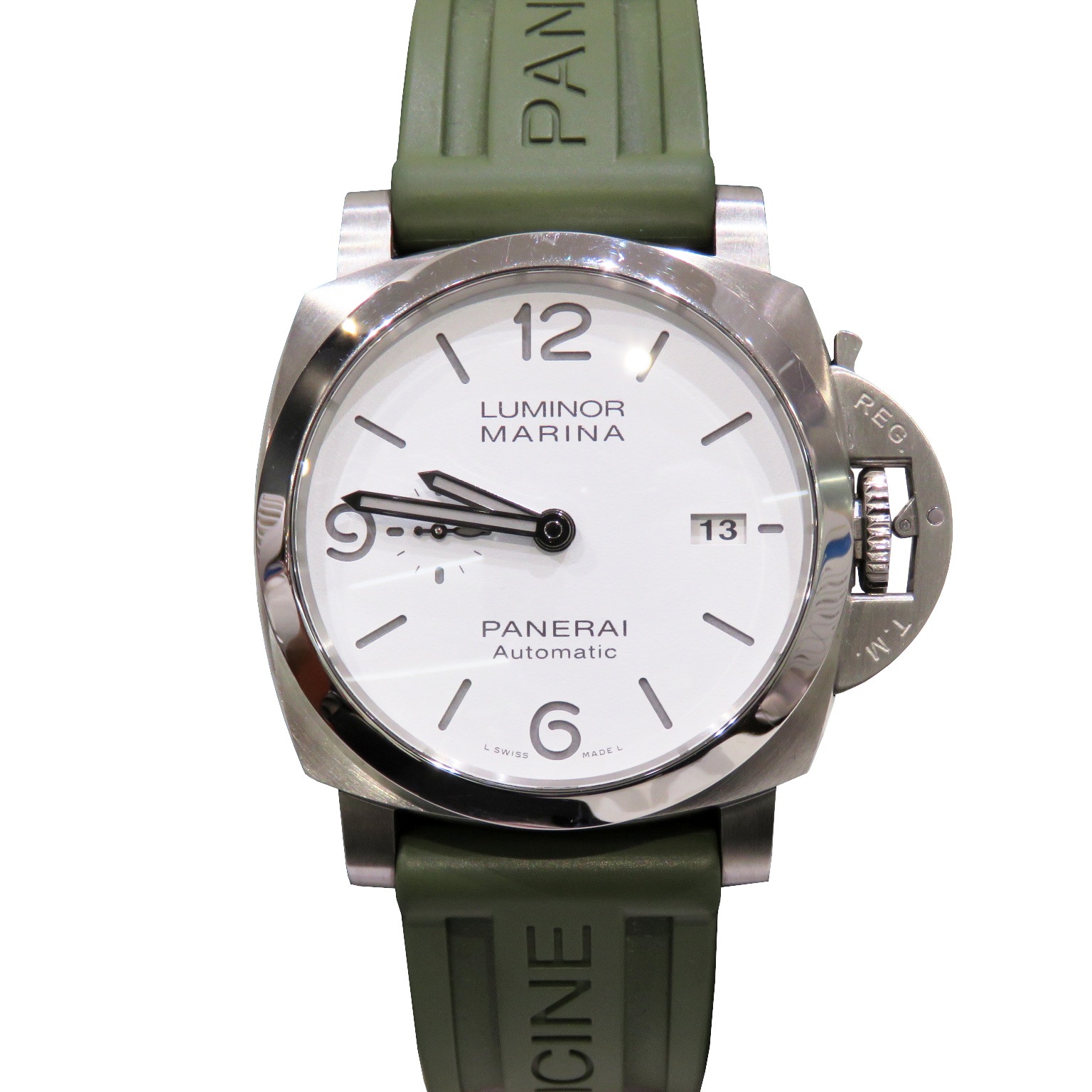 PANERAI (�ѥͥ饤) ��ߥΡ��� �ޥ꡼��44MM �ӻ��� PAM01314 �ۥ磻�� SS/��С� �쥶���٥���դ� ��°�ʴ��� ��� Z-202 ���Ź
