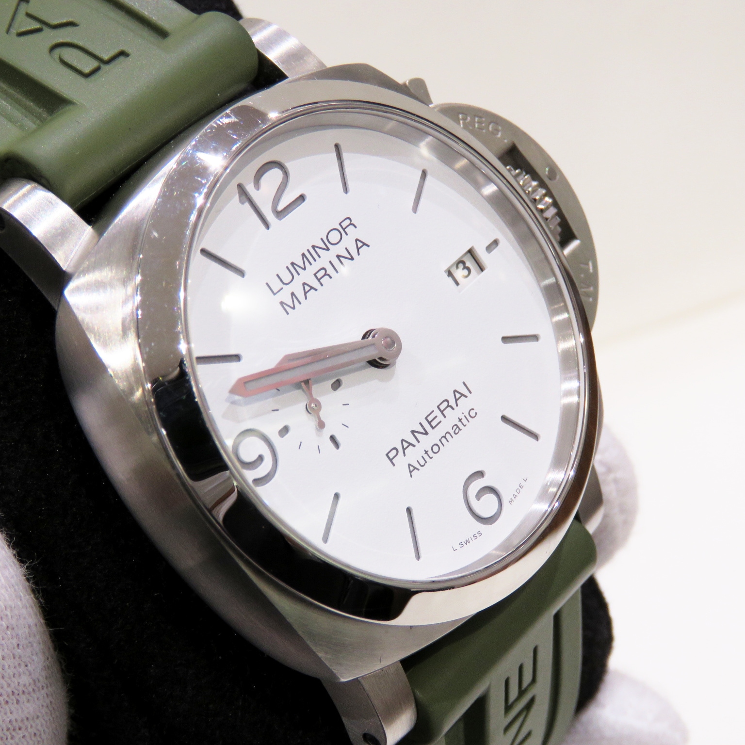 PANERAI (�ѥͥ饤) ��ߥΡ��� �ޥ꡼��44MM �ӻ��� PAM01314 �ۥ磻�� SS/��С� �쥶���٥���դ� ��°�ʴ��� ��� Z-202 ���Ź
