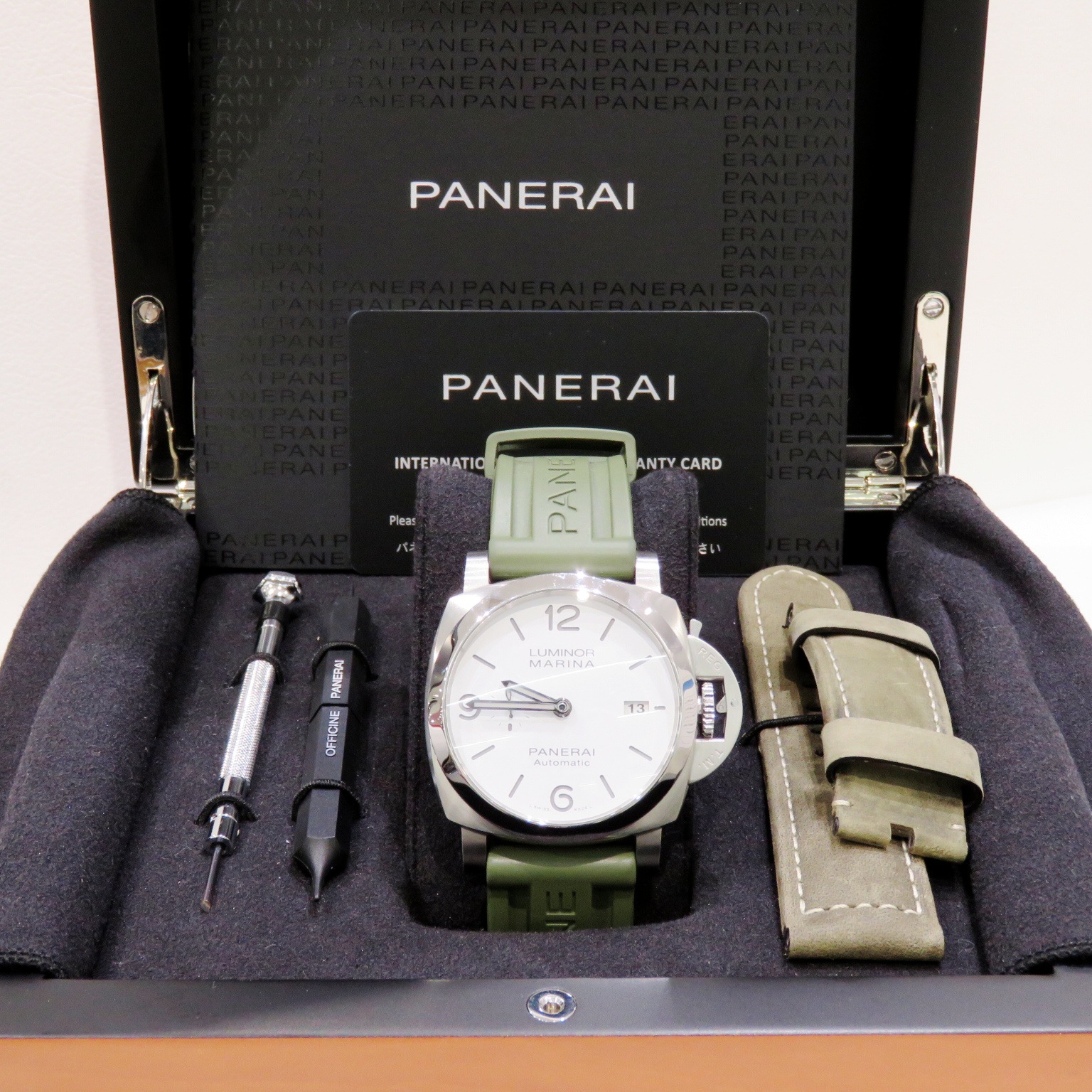 PANERAI (�ѥͥ饤) ��ߥΡ��� �ޥ꡼��44MM �ӻ��� PAM01314 �ۥ磻�� SS/��С� �쥶���٥���դ� ��°�ʴ��� ��� Z-202 ���Ź
