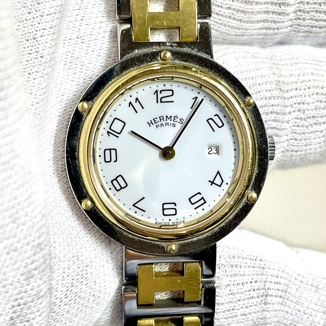 HERMES(エルメス) クリッパー CL3.440 白文字盤 中古B UL-56 (上野店 