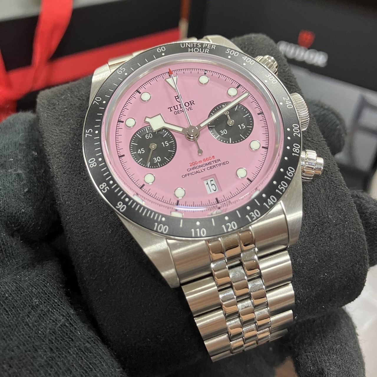 TUDOR(チューダー) ブラックベイクロノ 79360N ピンク 中古品 AL