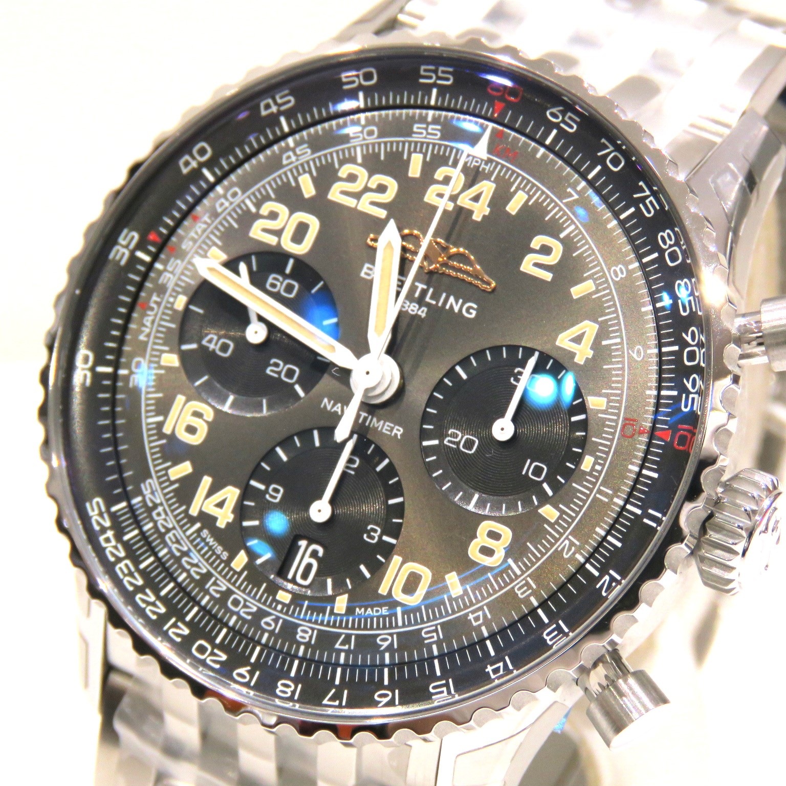BREITLING (�֥饤�ȥ��) �ʥӥ����ޡ� B02 �����Υ���� 41 ������Ρ��� �ӻ��� �֥�å� PB02302A1B1A1 SS/Pt ̤���� Q-220 ���Ź