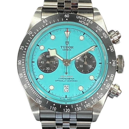 s.19.78  【極美品】 チュードル TUDOR 79360N TUDOR（チューダー）ブラックベイクロノ ターコイズ 79360N 未使用品