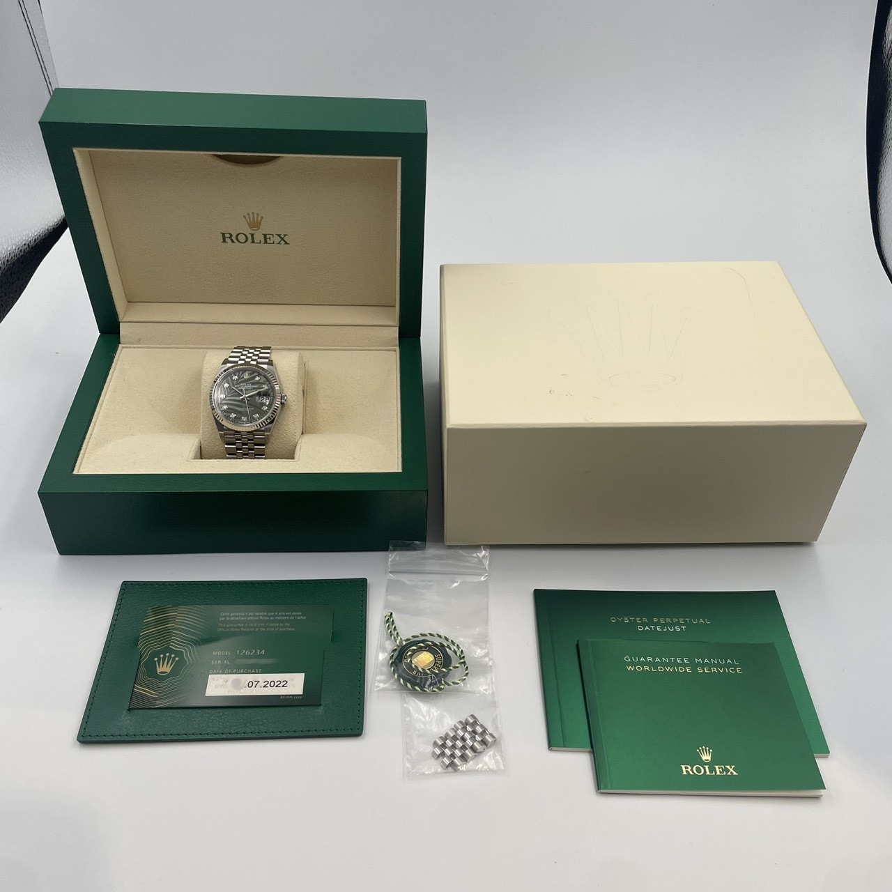 ROLEX(����å���) �ǥ��ȥ��㥹��36 126234G ���꡼�֥��꡼�� �ѡ��������� 10P������ ����ӥ꡼ ����� ���� SA-227 ���ض�Ź