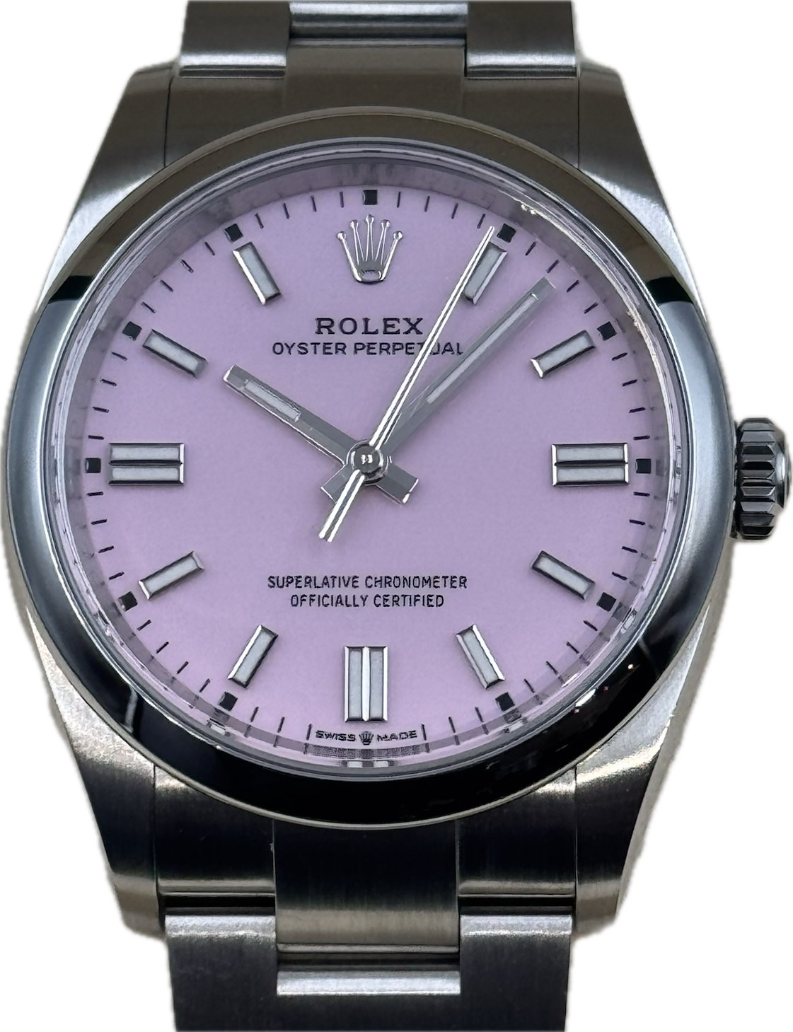 【144160】ROLEX ロレックス 126000 オイスターパーペチュアル 36 キャンディピンクダイヤル ランダム番 SS 自動巻き ギャランティーカード 当店オリジナルボックス 腕時計 時計 WATCH メンズ 男性 男 紳士【中古】 ROLEX (ロレックス) オイスターパーペチュアル36 126000 キャンディ