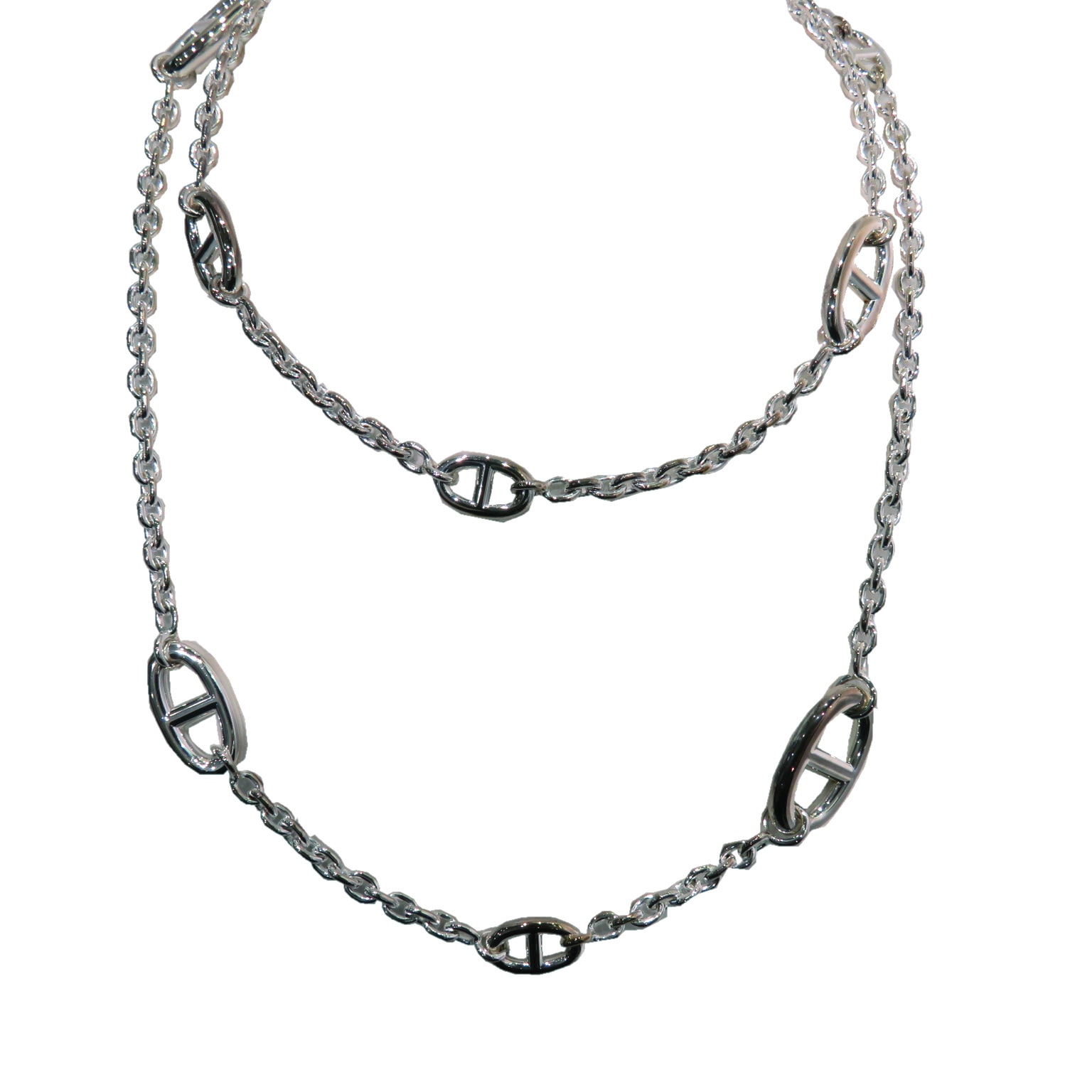 HERMES (エルメス) ファランドール ネックレス 80 SV925 未使用 X22