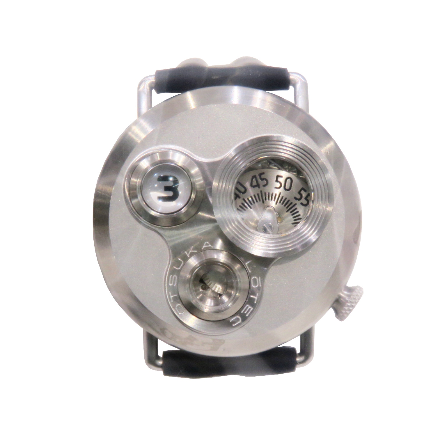 大塚ローテック 7.5号 腕時計 シルバー SS/カーフレザー 付属品完品 未