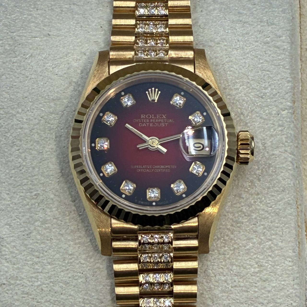 ROLEX(����å���) �ǥ��ȥ��㥹��28 69178 ��åɥ���ǡ������ 10PD  ���ե���������٥��  YG ���� ���ض�Ź ST-968