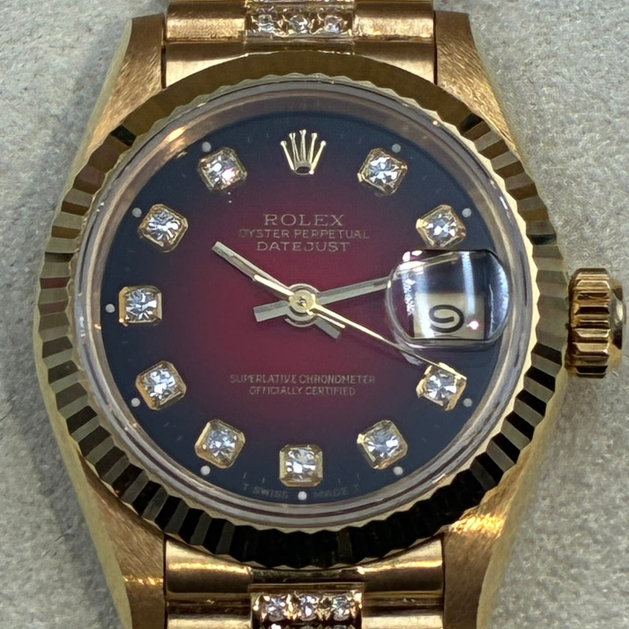 ROLEX(����å���) �ǥ��ȥ��㥹��28 69178 ��åɥ���ǡ������ 10PD  ���ե���������٥��  YG ���� ���ض�Ź ST-968