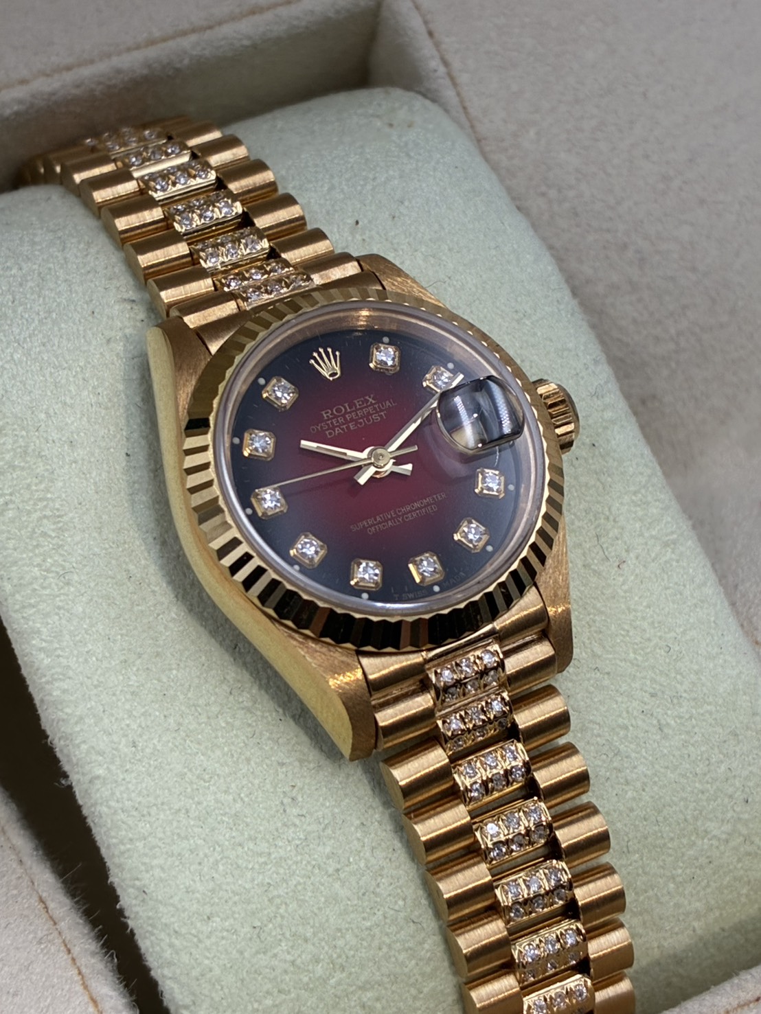 ROLEX(����å���) �ǥ��ȥ��㥹��28 69178 ��åɥ���ǡ������ 10PD  ���ե���������٥��  YG ���� ���ض�Ź ST-968
