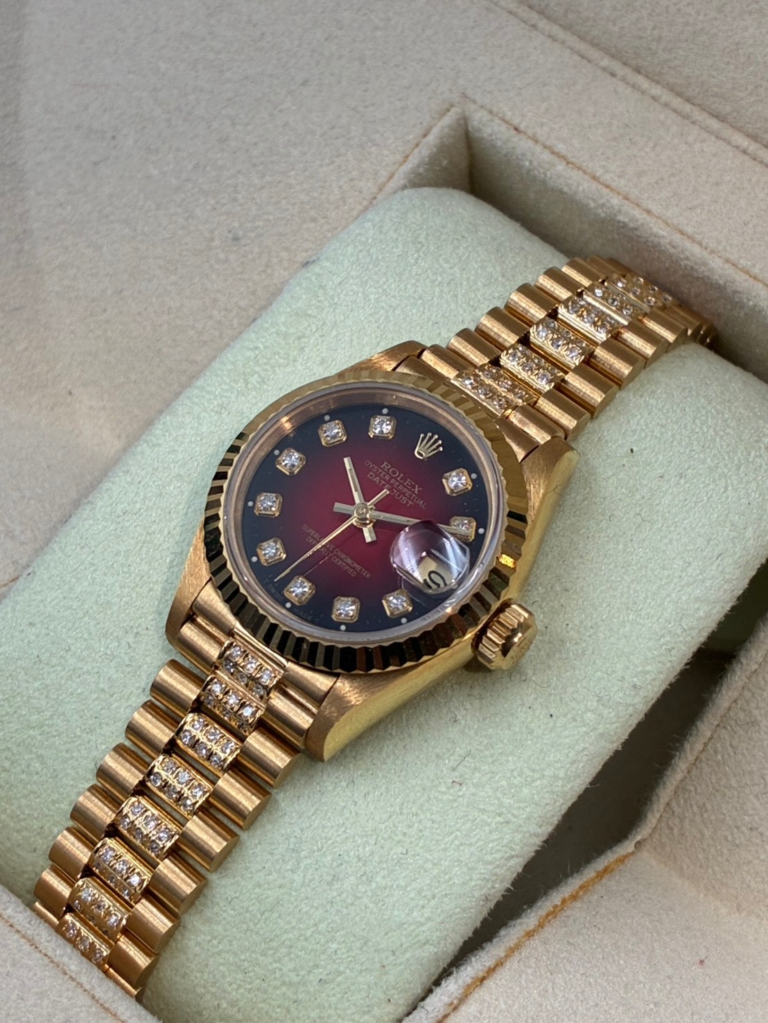 ROLEX(����å���) �ǥ��ȥ��㥹��28 69178 ��åɥ���ǡ������ 10PD  ���ե���������٥��  YG ���� ���ض�Ź ST-968