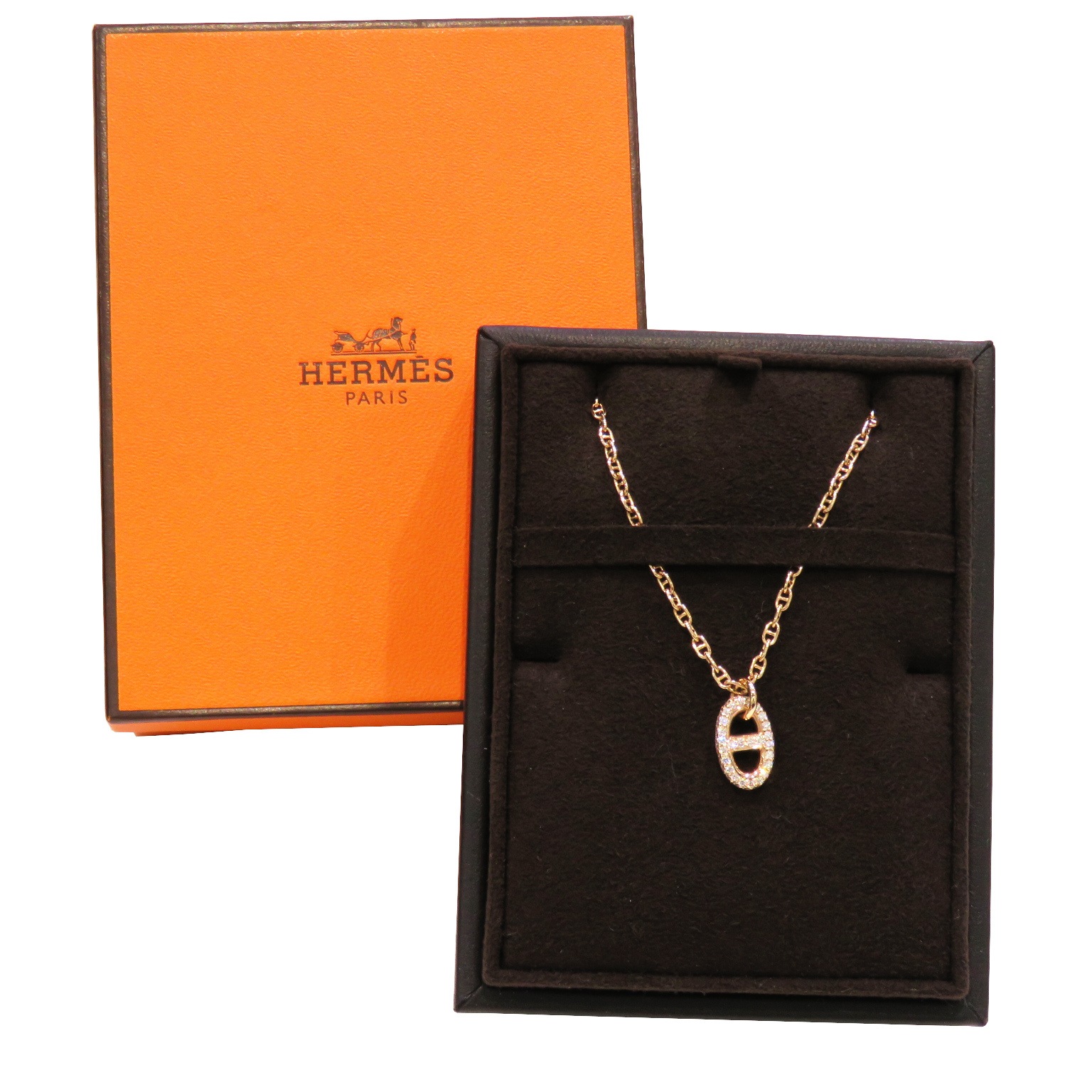 HERMES (����᥹) �ڥ����ȡԥե����ɡ����PM �ԥ󥯥������ D0.45ct ̤���� Z106 ���Ź