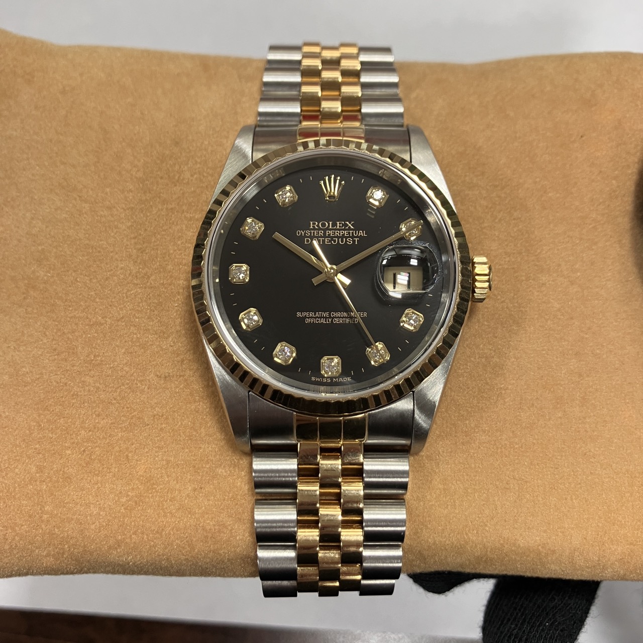 ROLEX (����å���) �ǥ��ȥ��㥹��36��16233G���֥�å�10P�����䡡K�֡�����ʡ�AF-95�� (����Ź)