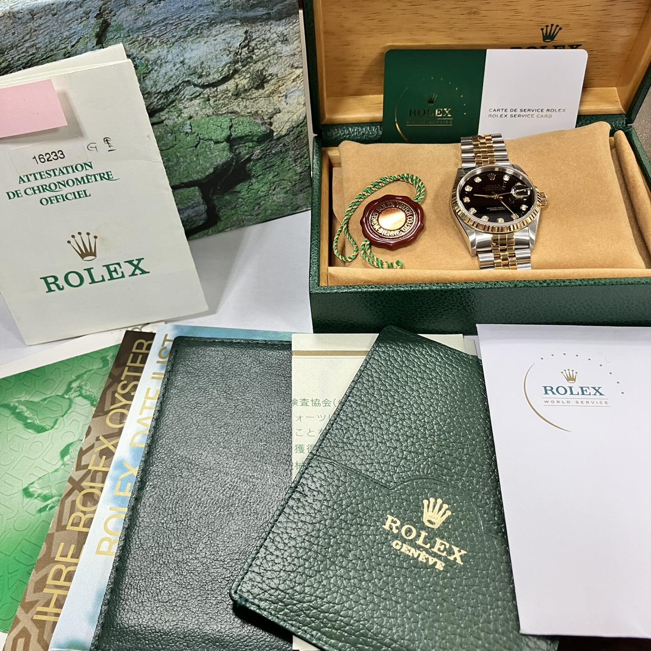 ROLEX (����å���) �ǥ��ȥ��㥹��36��16233G���֥�å�10P�����䡡K�֡�����ʡ�AF-95�� (����Ź)