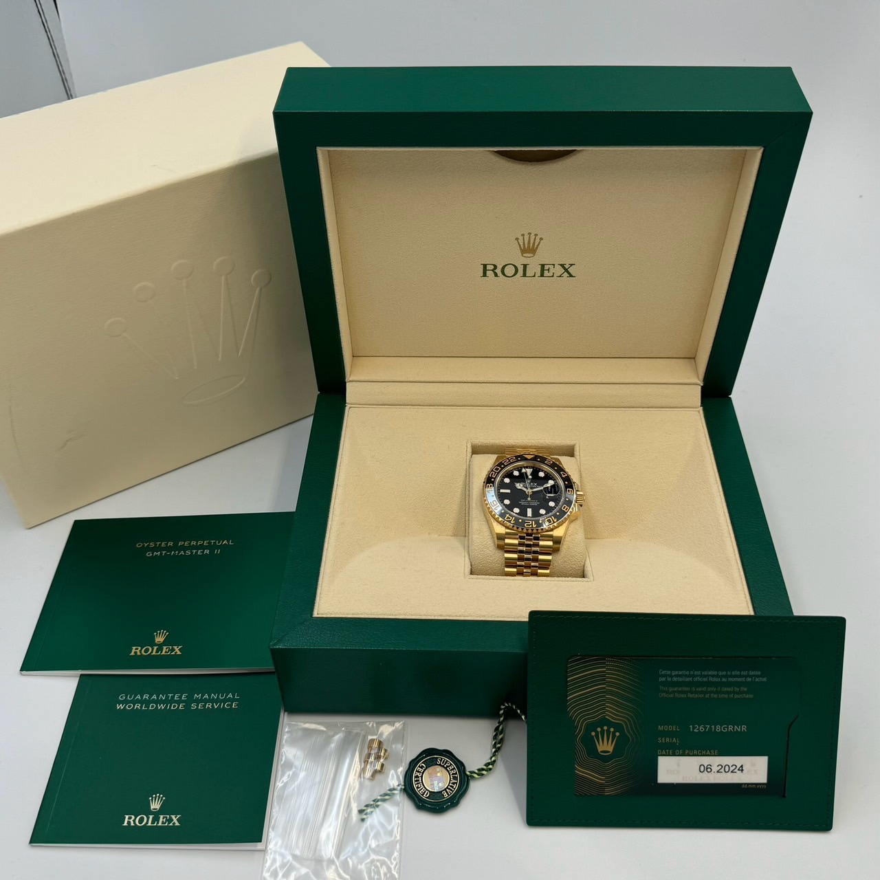 ROLEX (å) GMTޥ ӻ 126718GRNR ֥å YG  ضŹ CAT-415