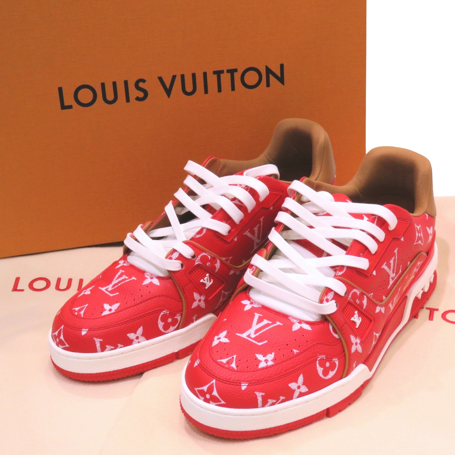 LOUIS VUITTON(�륤�����ȥ�) LV�ȥ쥤�ʡ����ˡ����� 1AHAMW ��å� �쥶�� ������8(26.5cm) ̤���� M7 ���Ź
