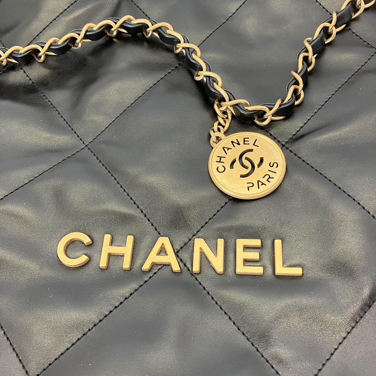 CHANEL(����ͥ�) ����ͥ�22 ���⡼�� �������󥷥������Хå� AS3260 �֥�å�(G���) ���㥤�ˡ� �����ե����� ���ꥢ��ץ졼�� (����Ź)