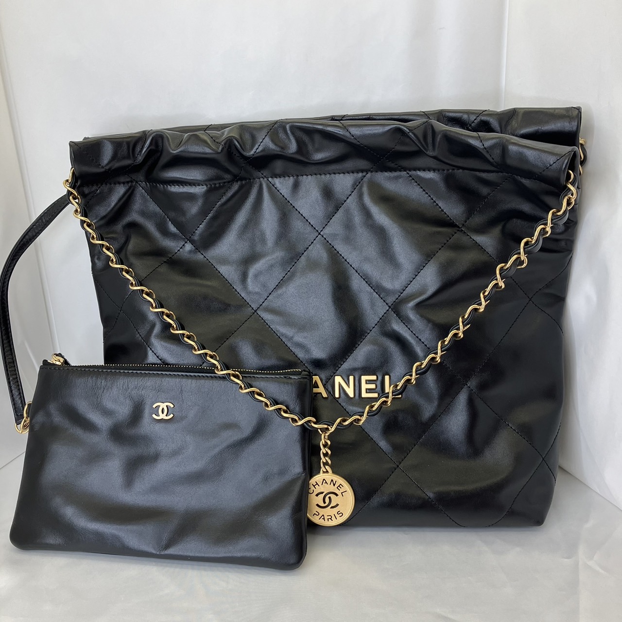CHANEL(����ͥ�) ����ͥ�22 ���⡼�� �������󥷥������Хå� AS3260 �֥�å�(G���) ���㥤�ˡ� �����ե����� ���ꥢ��ץ졼�� (����Ź)