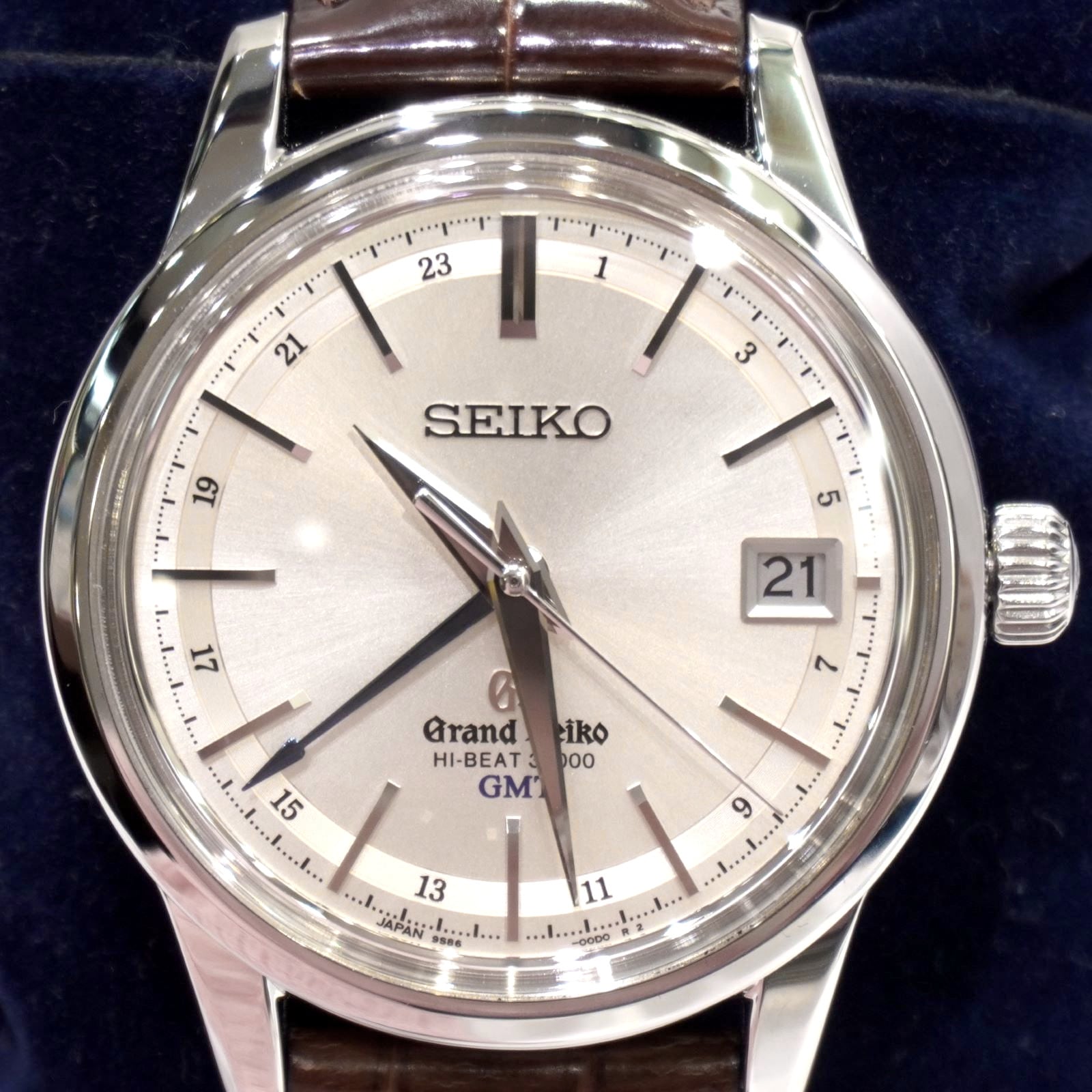C-118 GRAND SEIKO (�����ɥ�������) �ᥫ�˥���ϥ��ӡ���36000 GMT �ӻ��� SBGJ017 ����С� SS/�쥶��(�ҳ���) ��°�ʴ��� ��� ���Ź