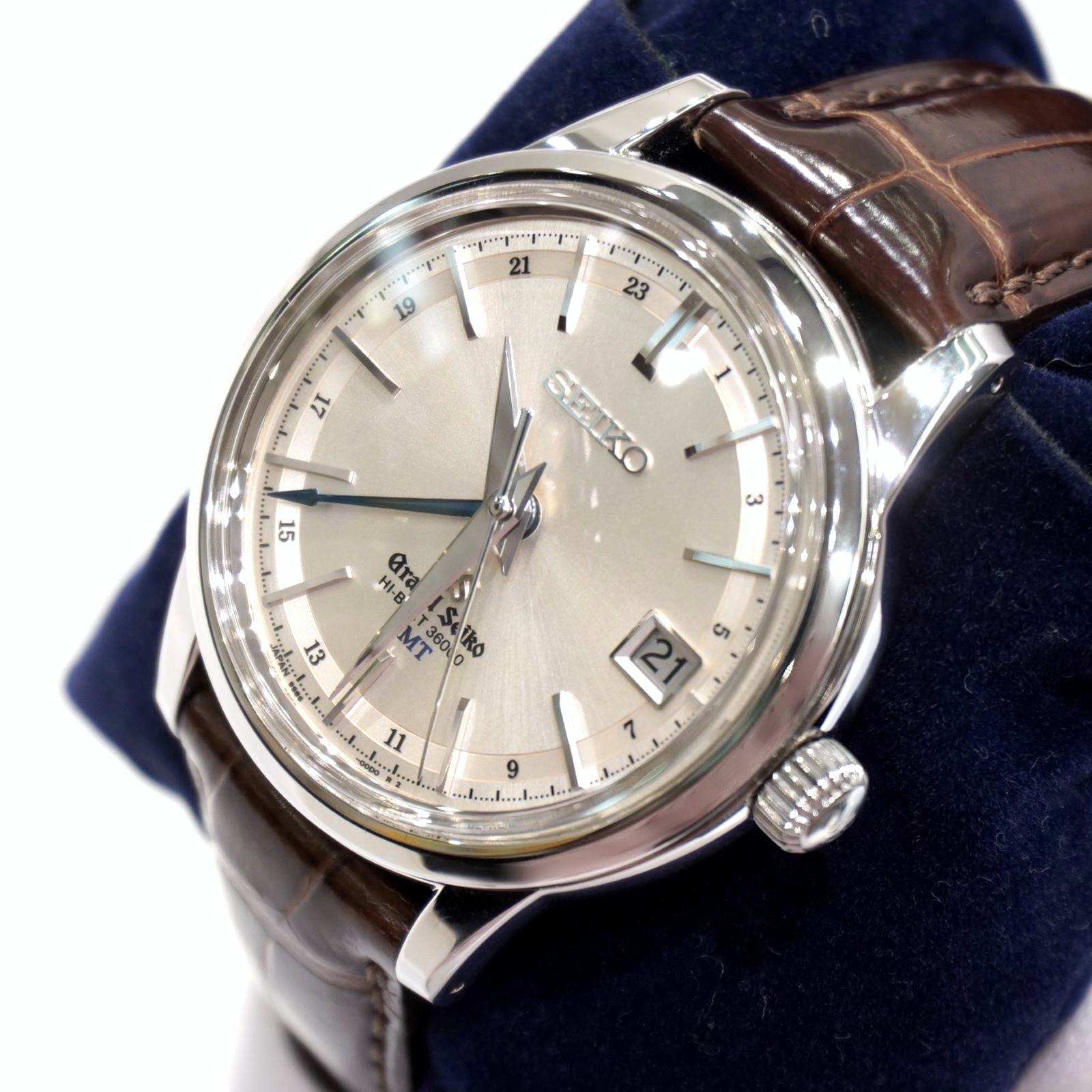C-118 GRAND SEIKO (�����ɥ�������) �ᥫ�˥���ϥ��ӡ���36000 GMT �ӻ��� SBGJ017 ����С� SS/�쥶��(�ҳ���) ��°�ʴ��� ��� ���Ź