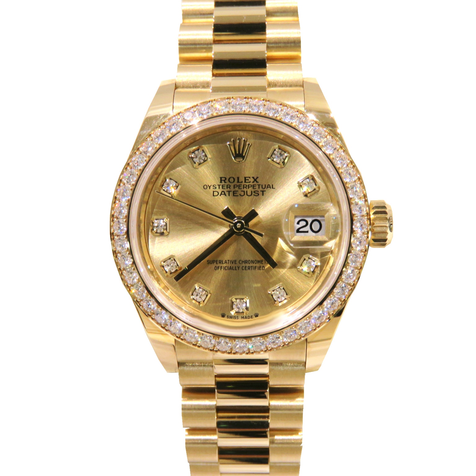 ROLEX(����å���) �ǥ��ȥ��㥹��28 279138RBR ������������ꥷ���ѥ� 10P������ YG (2025/8) ̤���� ���Ź A-215