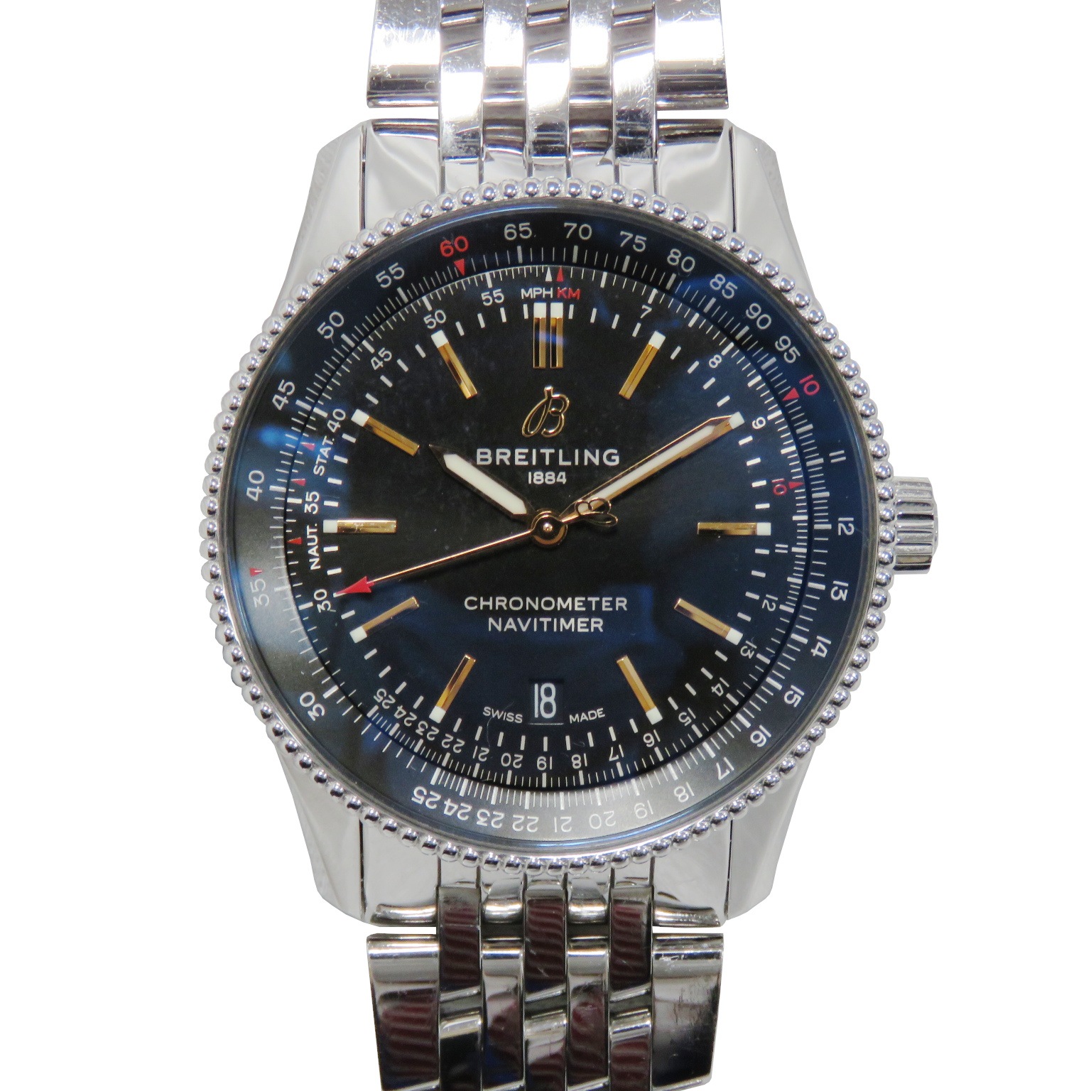 D-018 BREITLING (�֥饤�ȥ��) �ʥӥ����ޡ�1 �����ȥޥ��å�41 �ӻ��� A17326161C1A1 �֥롼 SS ��°�ʴ��� ��� ���Ź