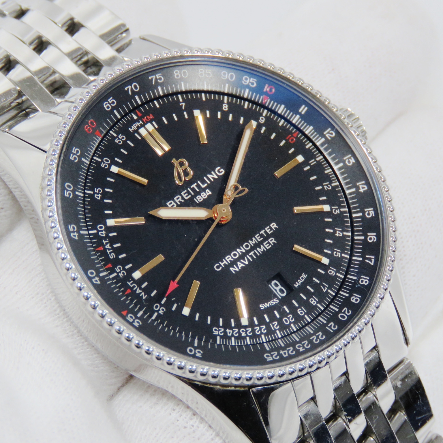 D-018 BREITLING (�֥饤�ȥ��) �ʥӥ����ޡ�1 �����ȥޥ��å�41 �ӻ��� A17326161C1A1 �֥롼 SS ��°�ʴ��� ��� ���Ź
