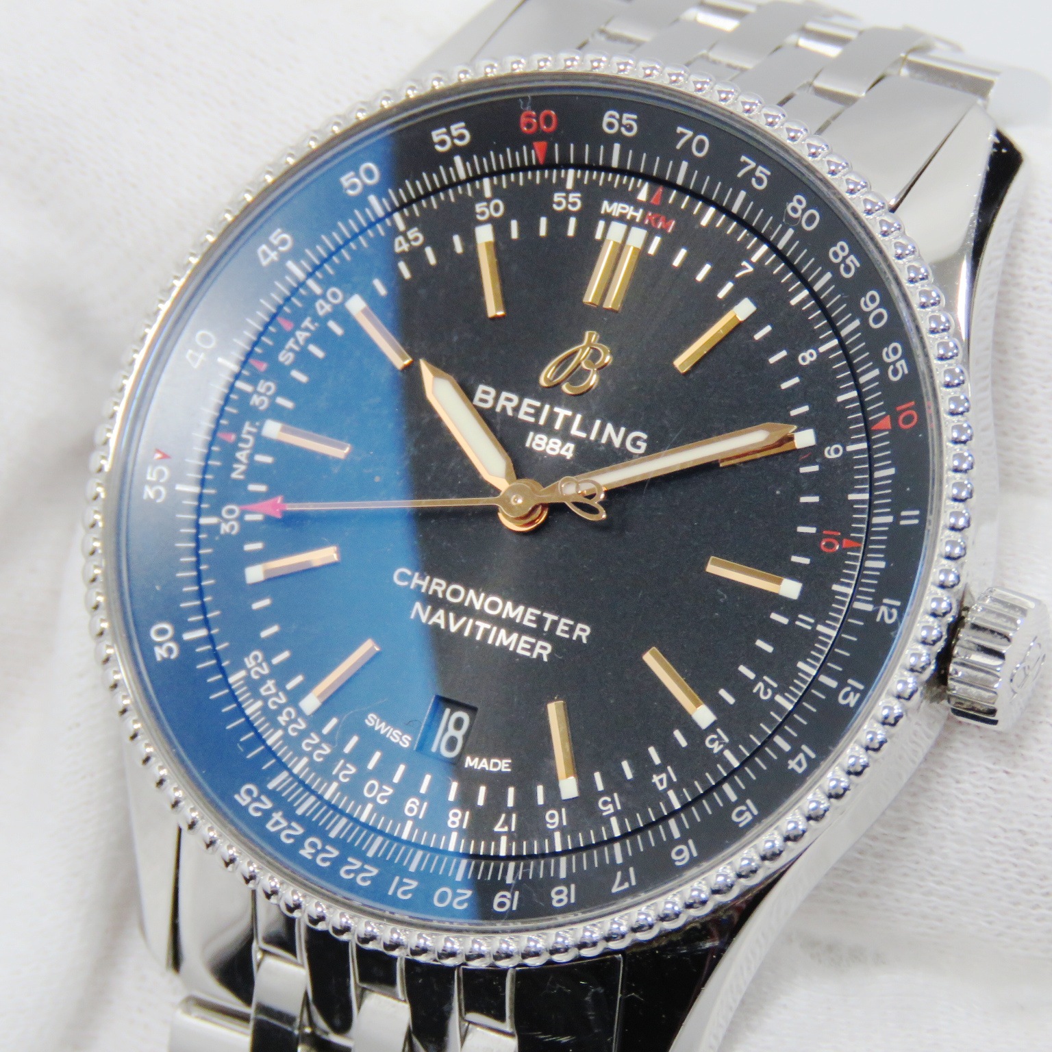 D-018 BREITLING (�֥饤�ȥ��) �ʥӥ����ޡ�1 �����ȥޥ��å�41 �ӻ��� A17326161C1A1 �֥롼 SS ��°�ʴ��� ��� ���Ź