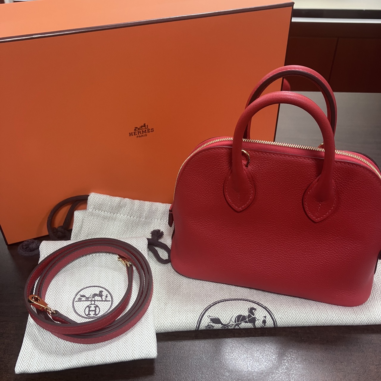 HERMES (����᥹)  �ܥ꡼�� 1923 �ߥ� ��ǥ����� ���С����顼 2WAY ���������Хå� �롼���奫���å� ������ɶ�� ̤�����ʡ�AE-555������Ź��