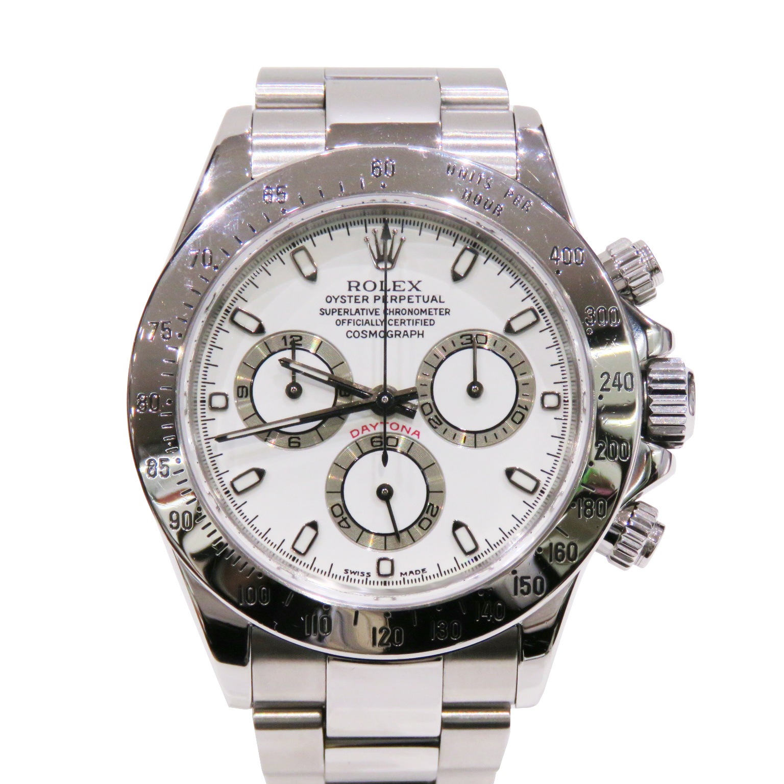 ROLEX (����å���) �����⥰��եǥ��ȥ� �ӻ��� 116520 �ۥ磻�� SS ���������� ���饹�礱ͭ�� ��°�ʴ��� ��� Y-002 ���Ź
