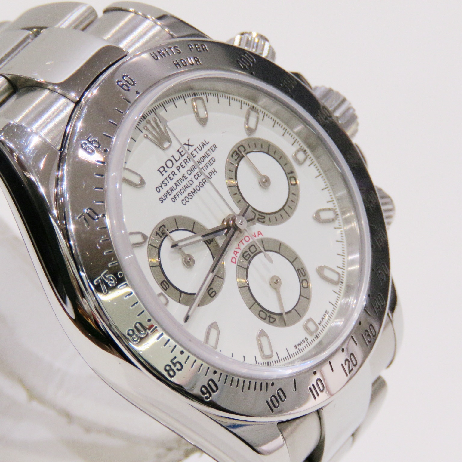 ROLEX (����å���) �����⥰��եǥ��ȥ� �ӻ��� 116520 �ۥ磻�� SS ���������� ���饹�礱ͭ�� ��°�ʴ��� ��� Y-002 ���Ź