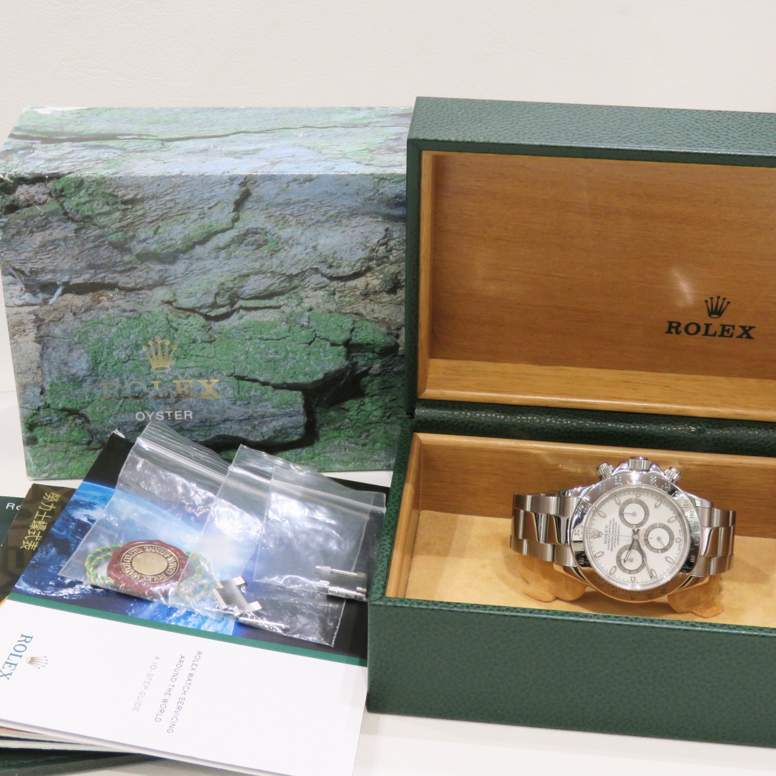 ROLEX (����å���) �����⥰��եǥ��ȥ� �ӻ��� 116520 �ۥ磻�� SS ���������� ���饹�礱ͭ�� ��°�ʴ��� ��� Y-002 ���Ź