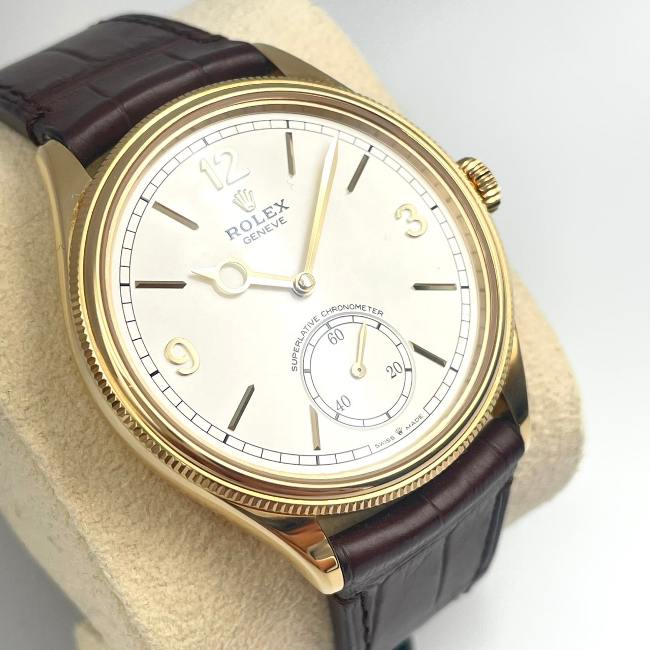 ROLEX(����å���) 1908 52508 �ۥ磻�� K18YG/�쥶�� 2024ǯ4�� ������� CAT-883 (���ض�Ź)