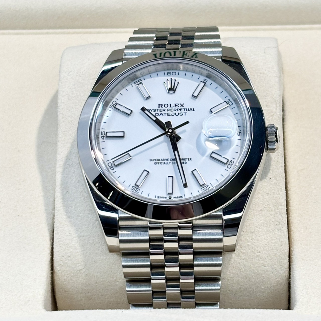 ROLEX(ロレックス) デイトジャスト41 ホワイト文字盤 2025年8月 中古美 