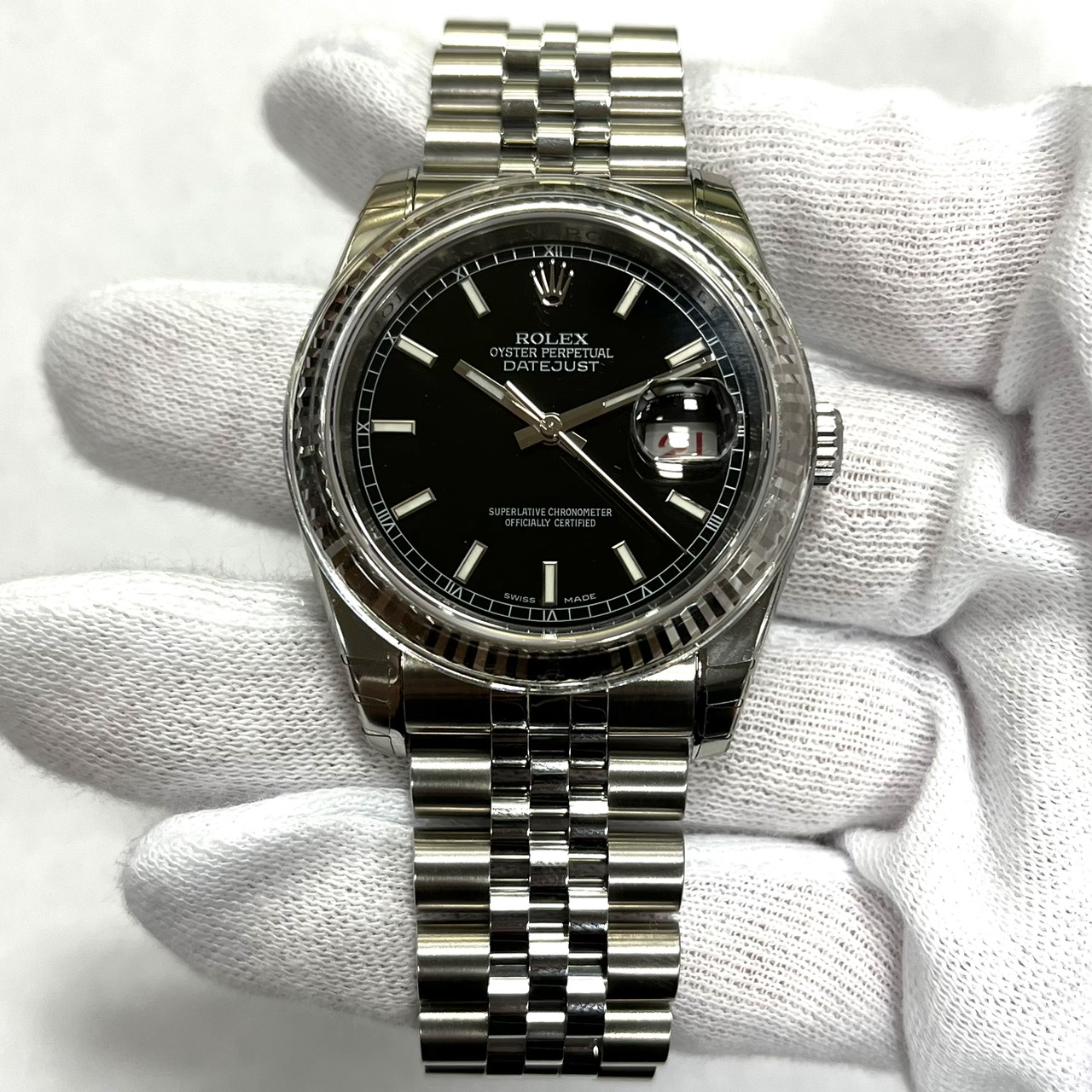 ROLEX（ロレックス）デイトジャスト36 116234 ブラック QRコード付き 
