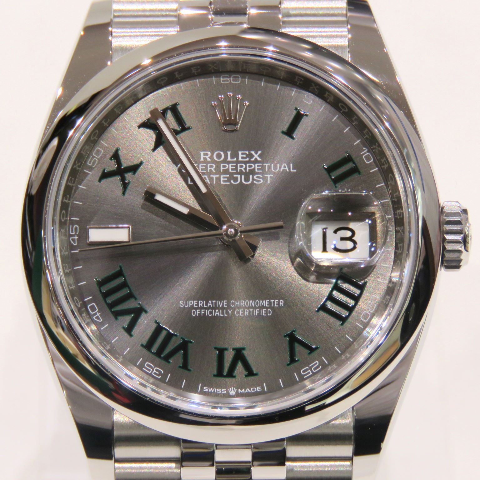 ROLEX (����å���) �ǥ��ȥ��㥹��36 �ӻ��� 126200 ���졼�� �����ޥ� SS ����ӥ꡼ ̤���� P-015 ���Ź