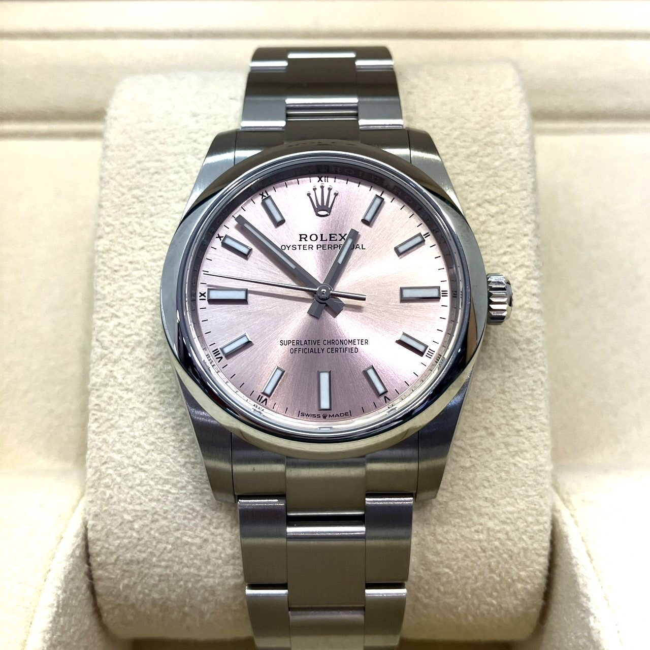 ROLEX(ロレックス) オイスターパーペチュアル34 124200 ピンク文字盤