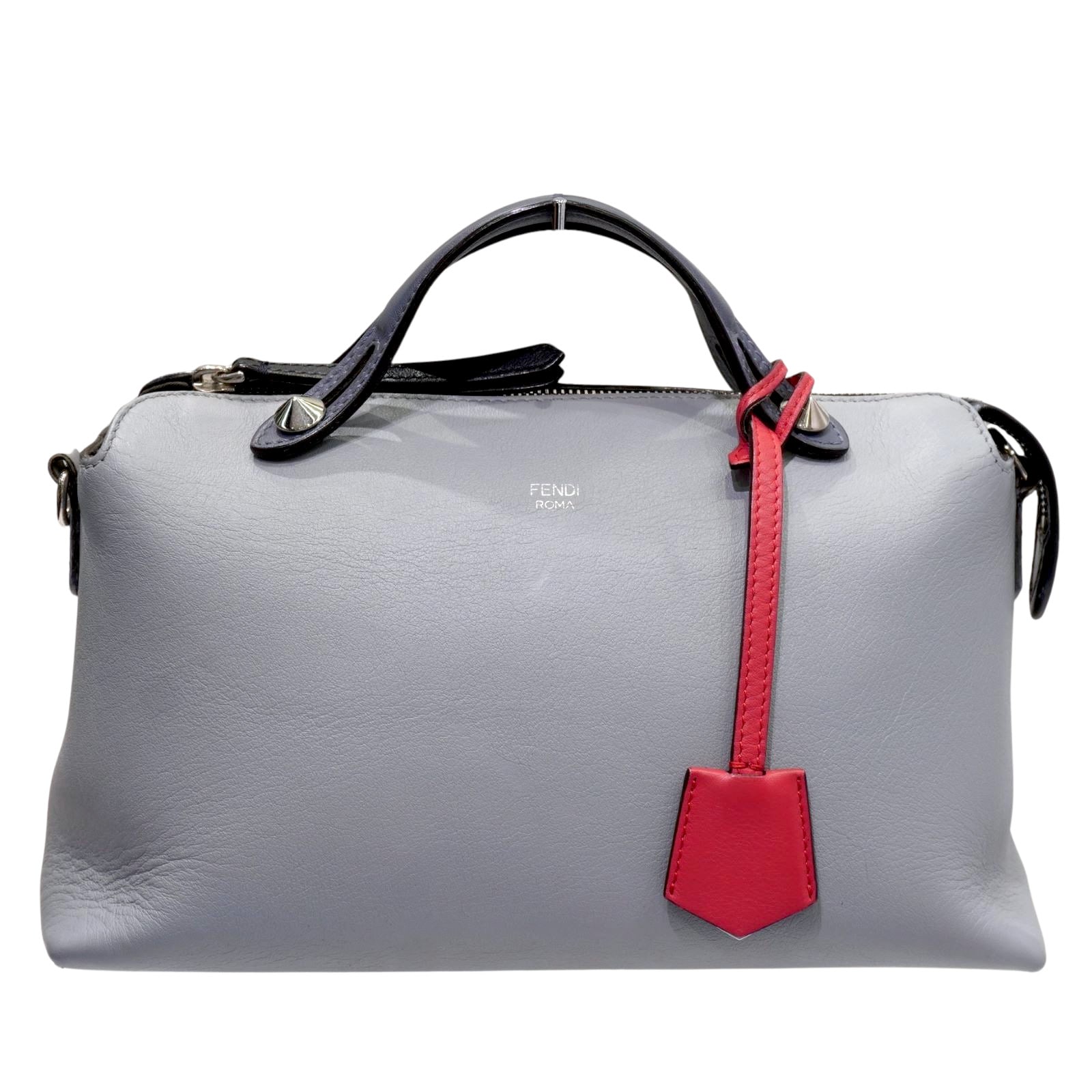 FENDI(フェンディ) バイザウェイミディアム 8BL124 グレー/ネイビー/赤