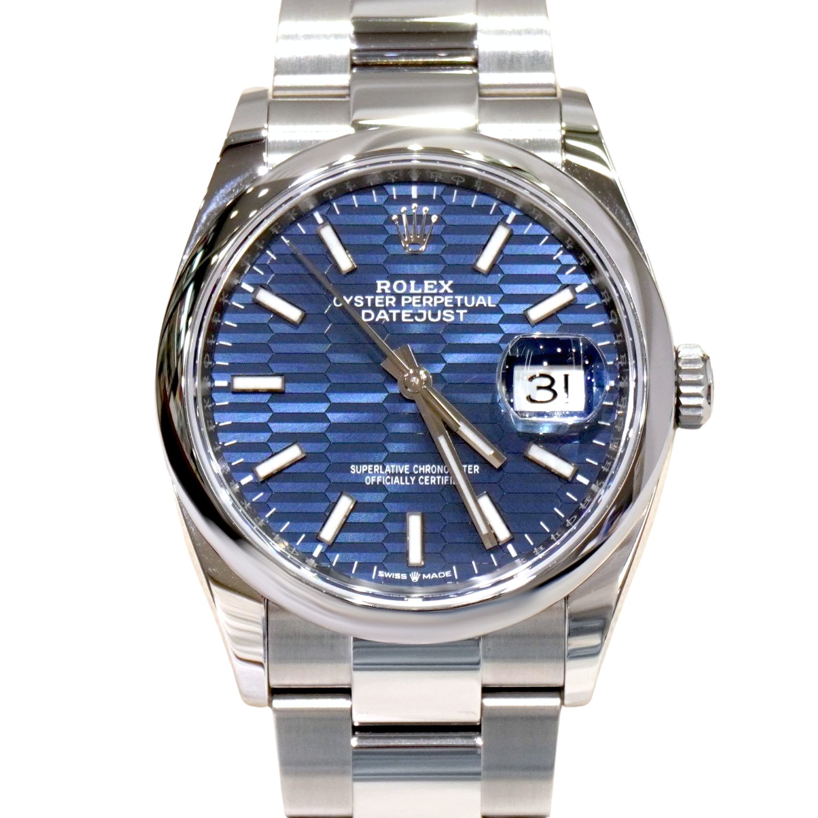 D-030 ROLEX (ロレックス) デイトジャスト36 腕時計 126200 ブルー