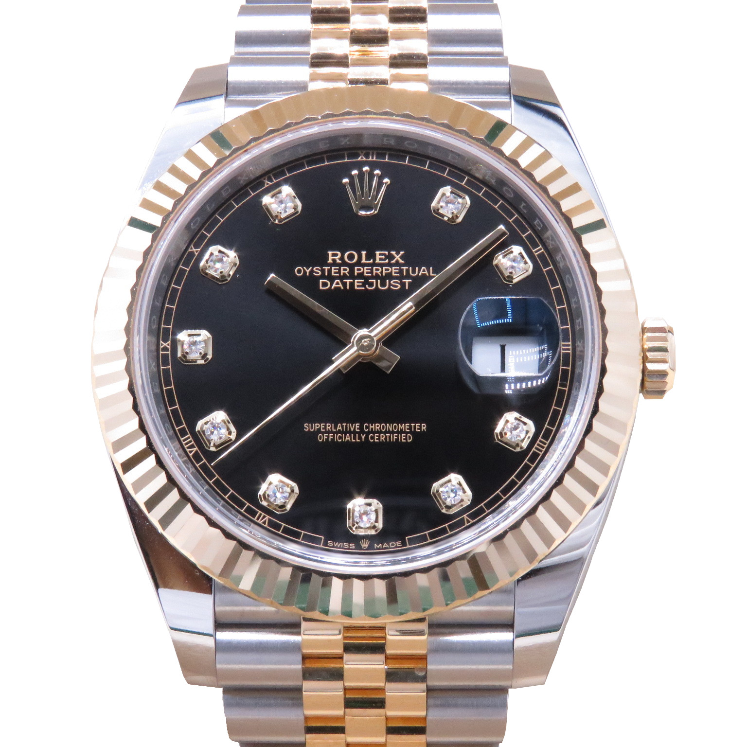 ROLEX(ロレックス)/デイトジャスト41/126333G/ブラック/10Pダイヤ 