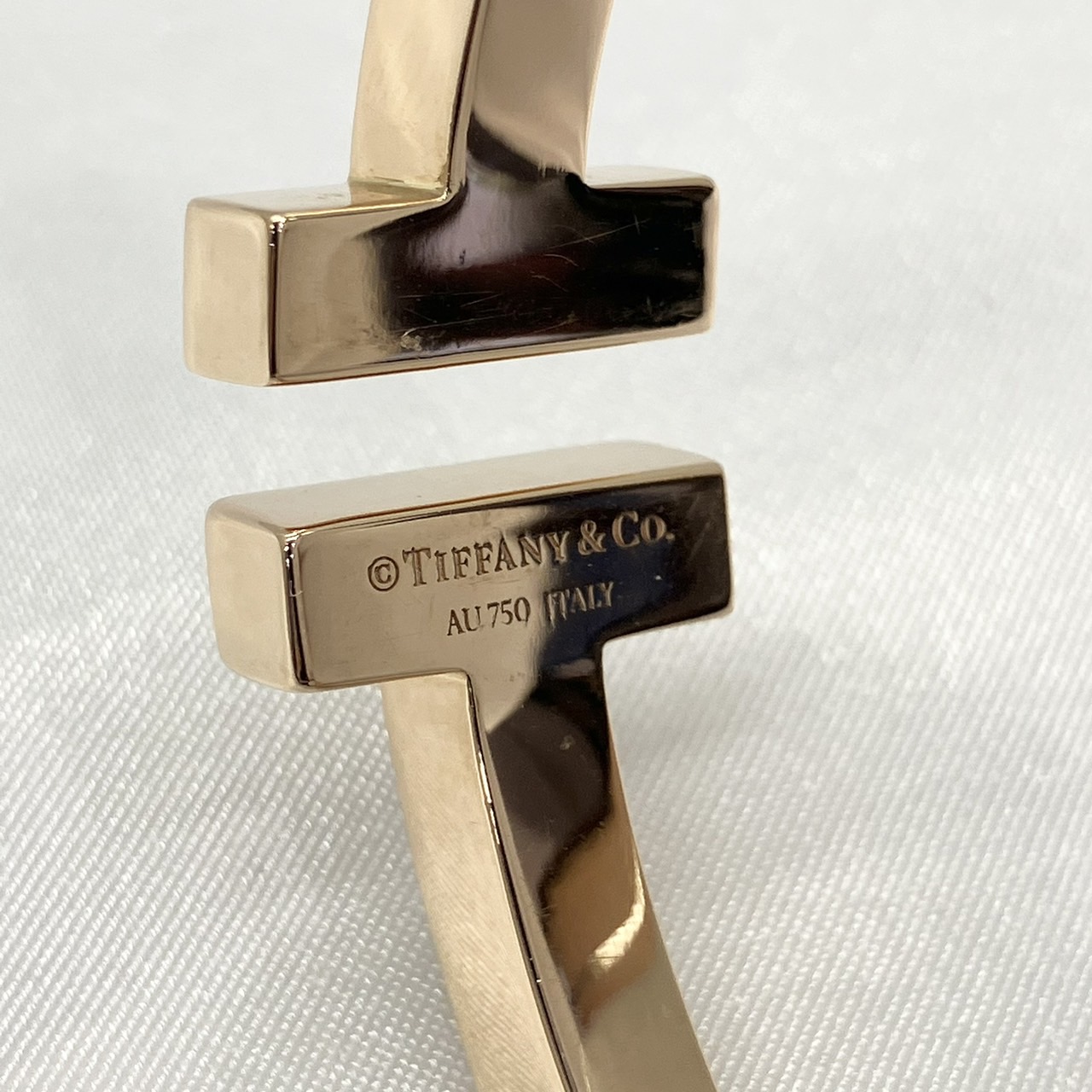 TIFFANY&CO(�ƥ��ե��ˡ�) T���������Х󥰥� �ѥ������������ ������������� �顼��(��16.5��) 32.1g ���AB (����Ź)