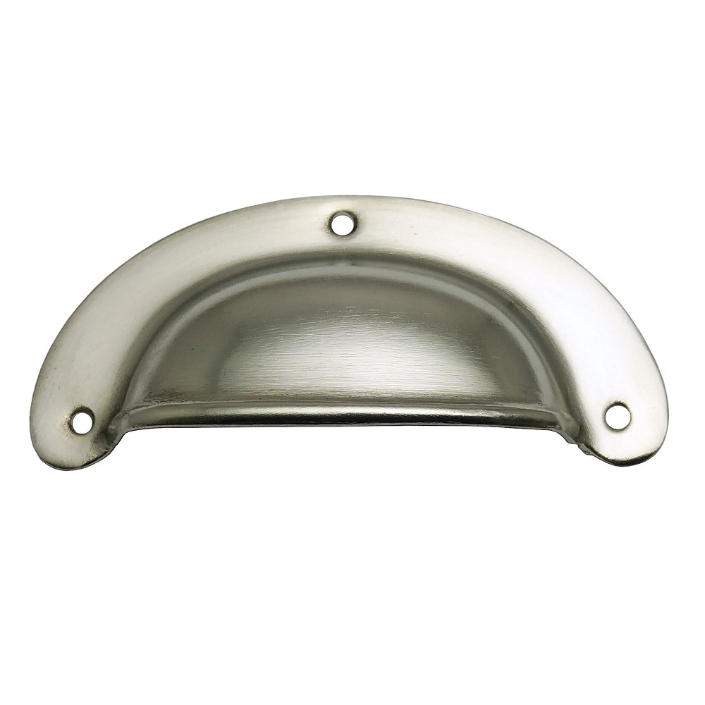 真鍮 マッドシルバー仕上げ 取っ手I012sil