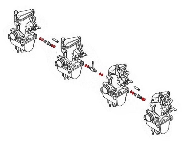 CB400F/CB350F 純正キャブ連結用オーリング(12個)☆社外品 | HONDA