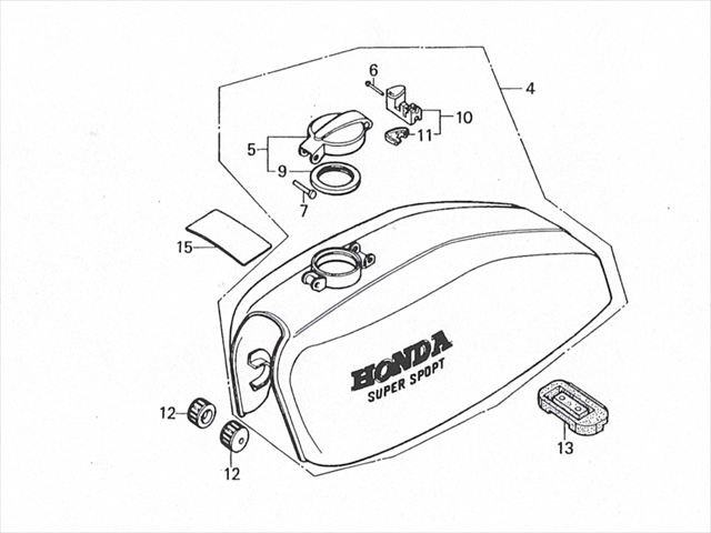 CB400F/CB350F/CB250セニア キャップチェック／キーロック☆社外品