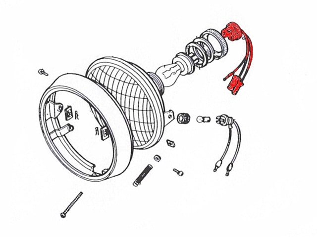 CB400F/CB350F/CB250セニア ヘッドライトソケット(ヘッドライト
