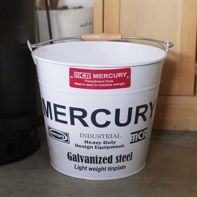 MERCURY　マーキュリー ブリキバケツ ホワイト|その他雑貨