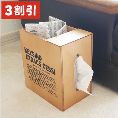 【3割引】5L ごみ箱＆ティッシュケース【定価3800円】
